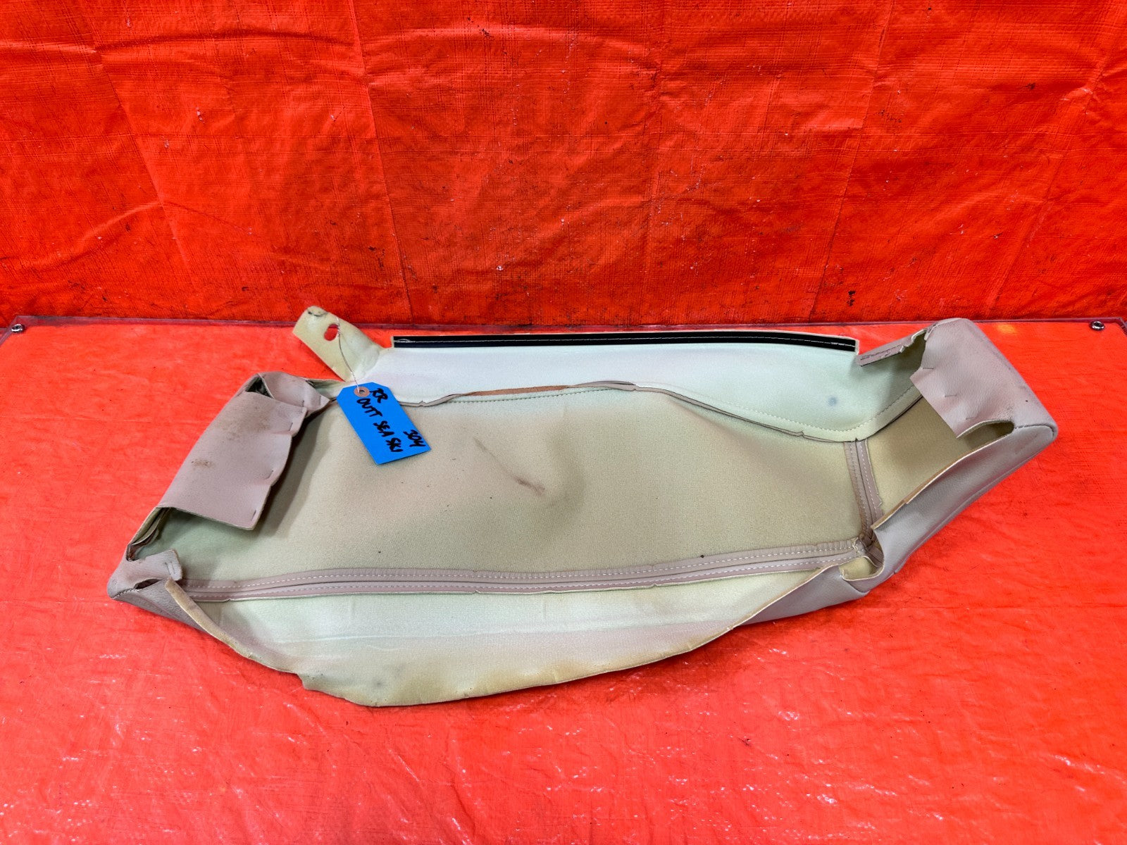 04 08 ACURA TSX   PASSENGER RIGHT REAR OUTER SEAT SKIN WRAP TAN OEM 3042