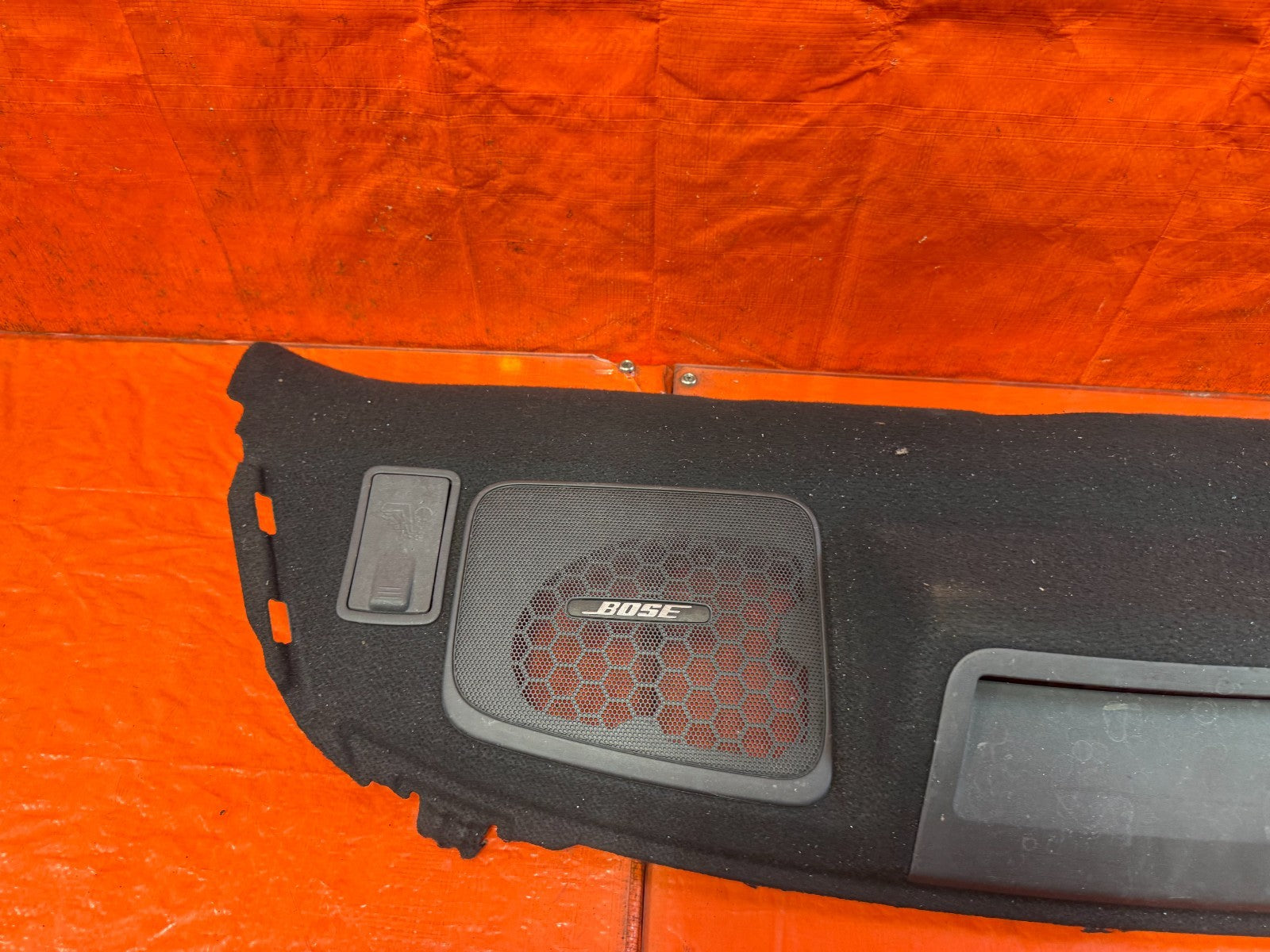 08 15 INFINITI G37 Q60 2D COUPE   REAR UPPER TRUNK TRIM / SPEAKER COVER TRAY 3287