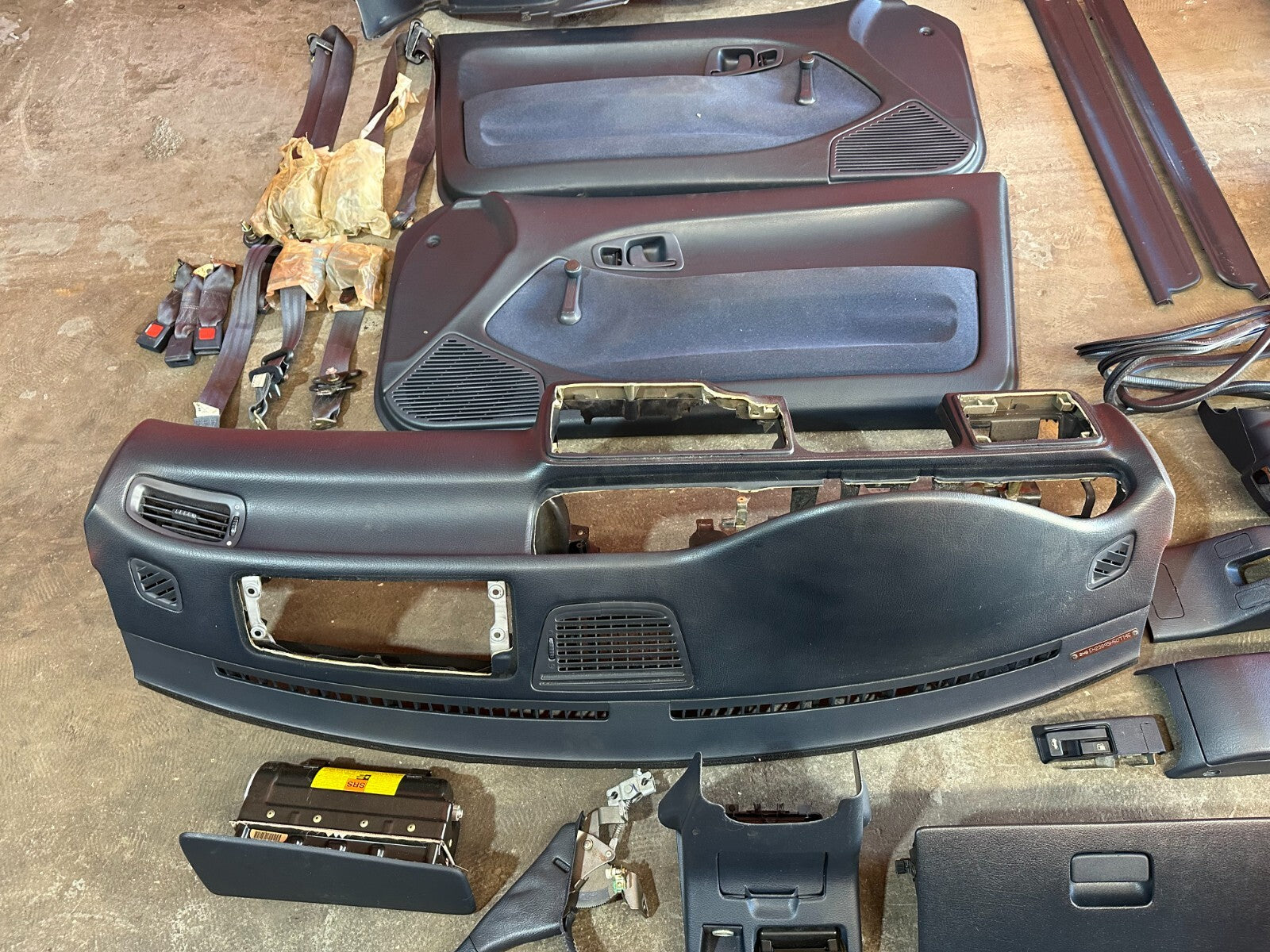 92 95 HONDA CIVIC HATCHBACK EG BLUE INTERIOR CONVERSION SEATS DOOR PANELS DASH12