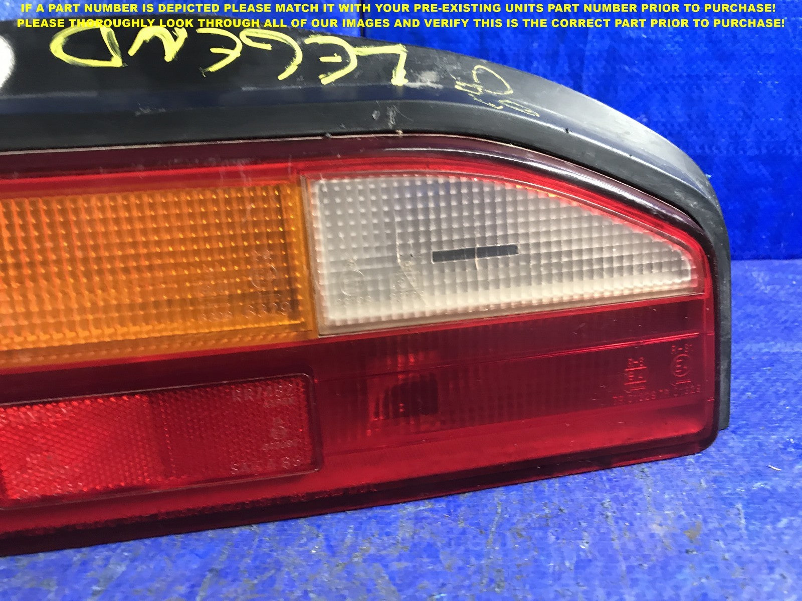 OEM 1987 1988 1989 87 88 89 ACURA LEGEND 2D COUPE DRIVER LEFT TAIL LIGHT L LH1