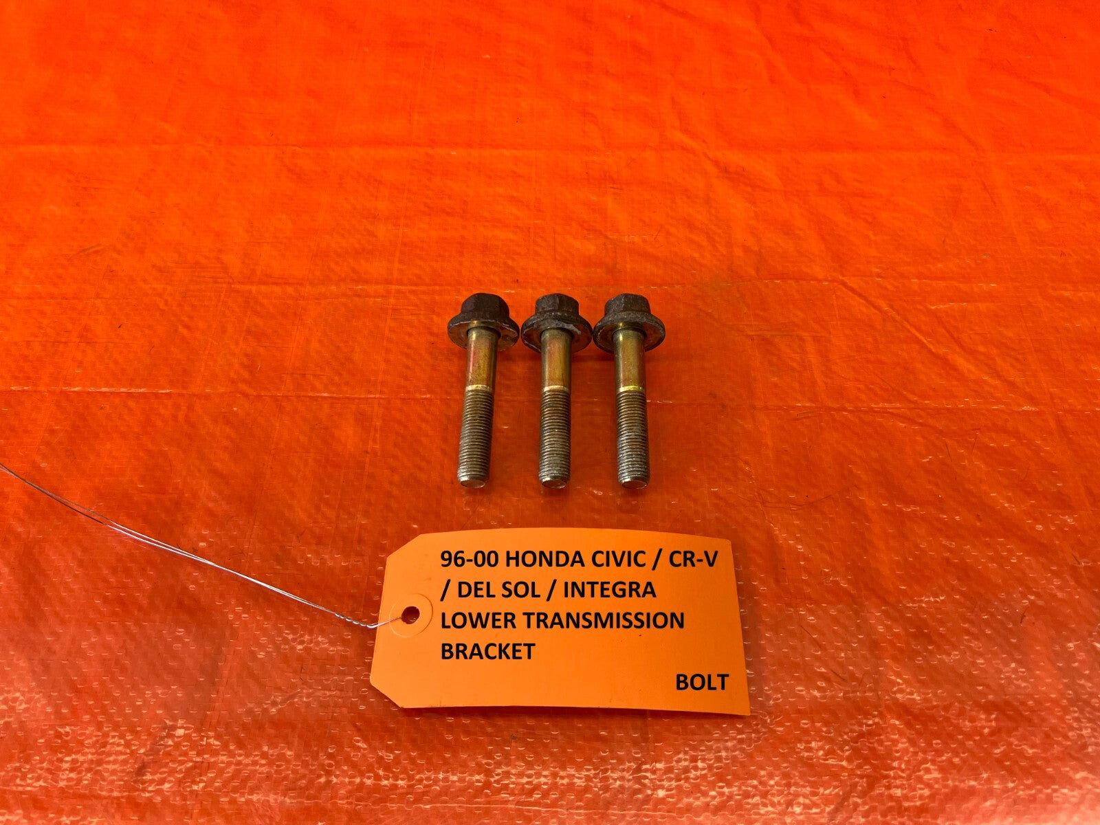92 00 HONDA CIVIC D16 B16 B18 B20 MANUAL LOWER TRANSMISSION BRACKET BOLTS Z6TAG0