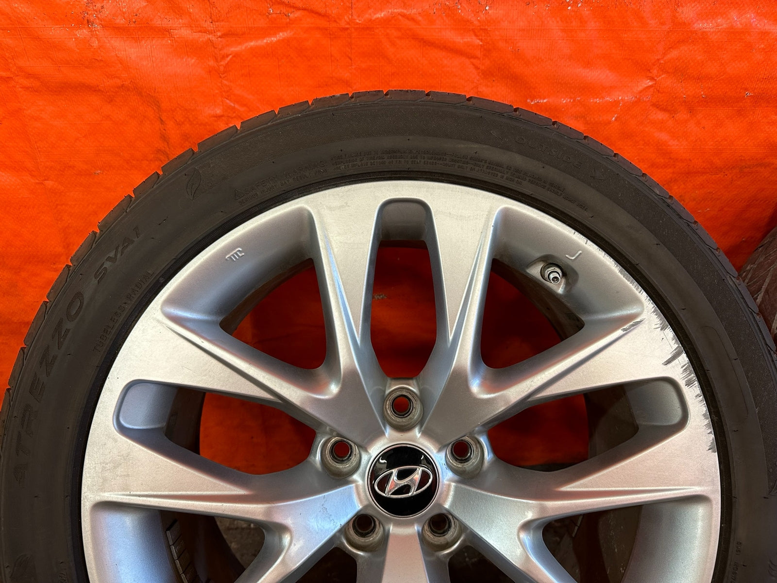 10 16 HYUNDAI GENESIS COUPE   18 INCH FACTORY WHEELS W/ TIRES   OEM OE RIMS #21915