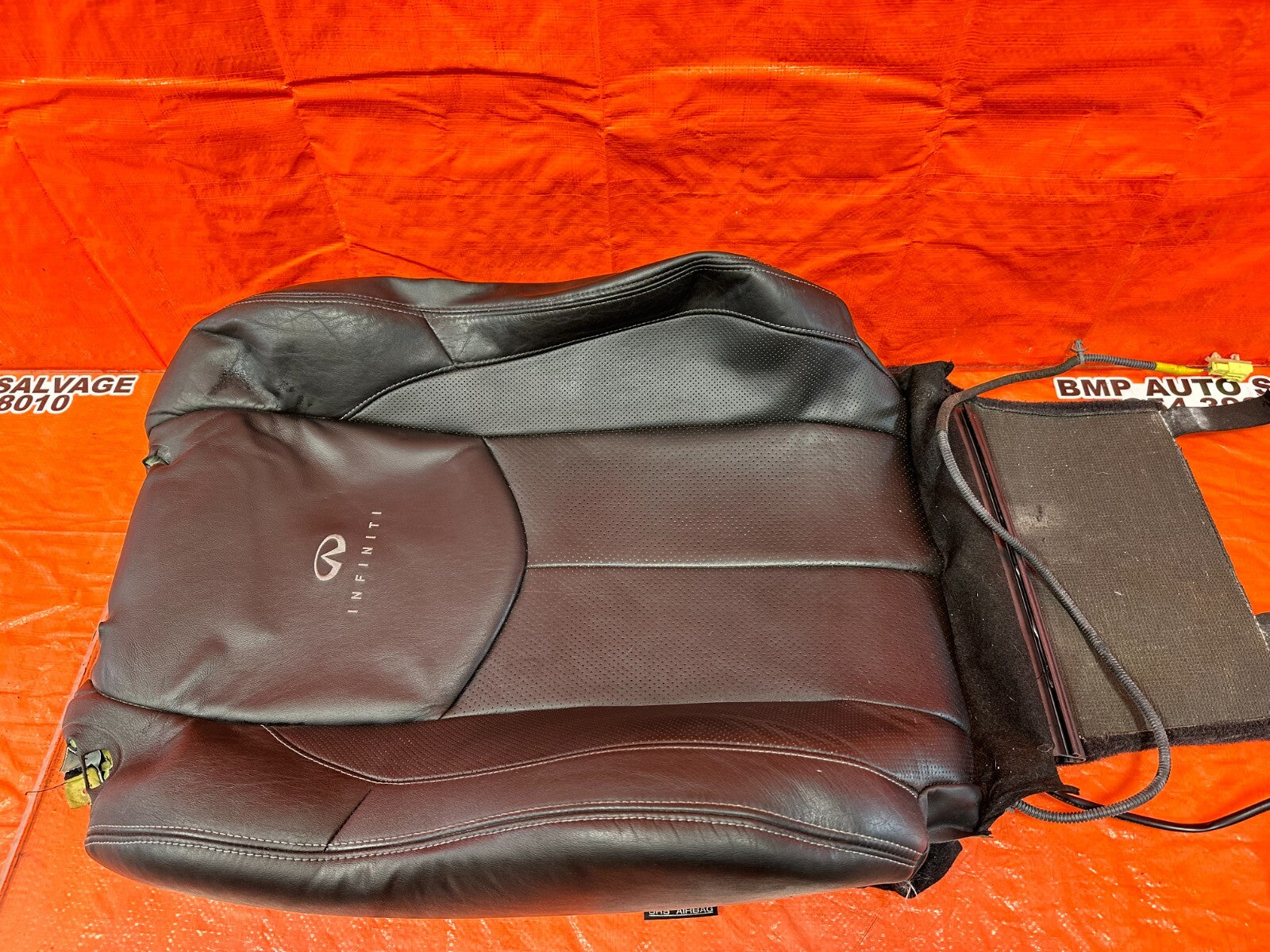 08/09 INFINITI G37 COUPE SPORT PASSENGER RIGHT FRONT UPPER SEAT LEATHER SKIN OEM6