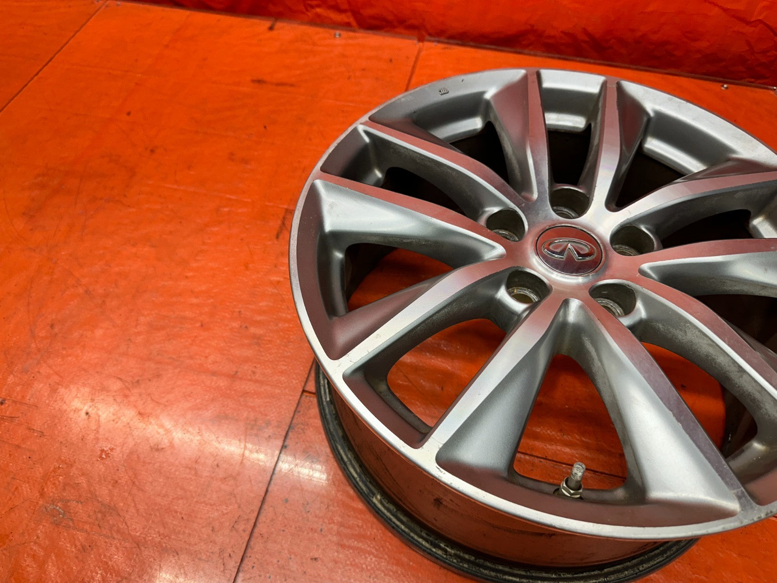 14-17 INFINITI Q50 17 INCH 10 SPOKE ALLOY WHEEL RIM W/ TPMS SENSOR OEM FACTORY R10