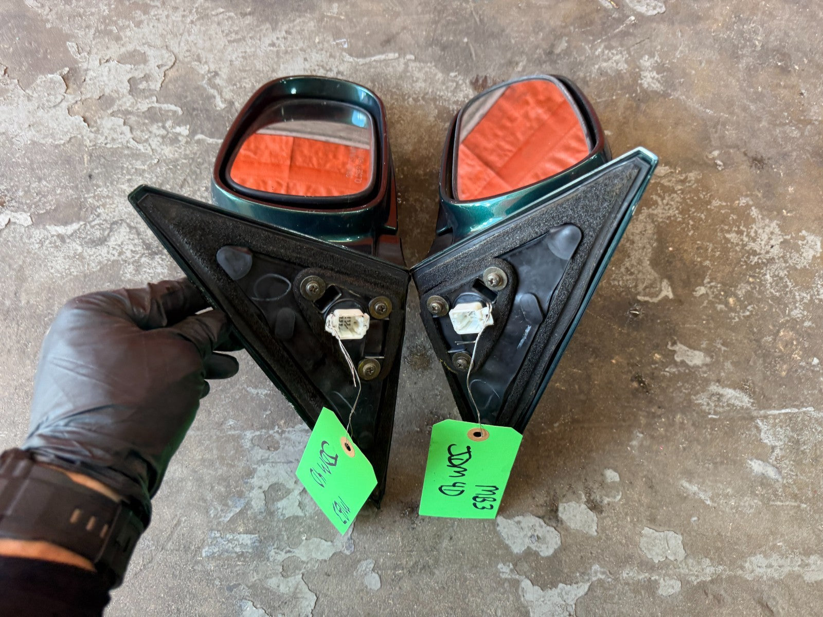 96 00 HONDA CIVIC SEDAN 4D   JDM MODEL   MANUAL NON POWER FOLDING MIRRORS   OEM12