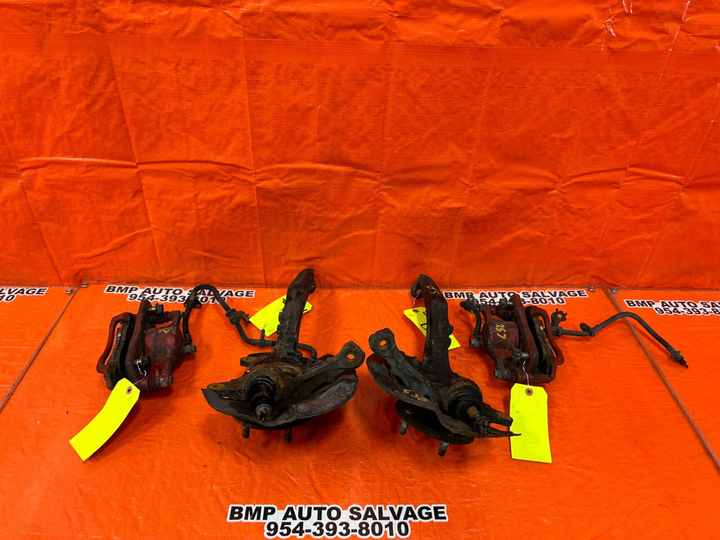 94 01 INTEGRA FRONT SPINDLE SET UP CALIPERS SPINDLES KNUCKLE HUB LEFT RIGHT #25713