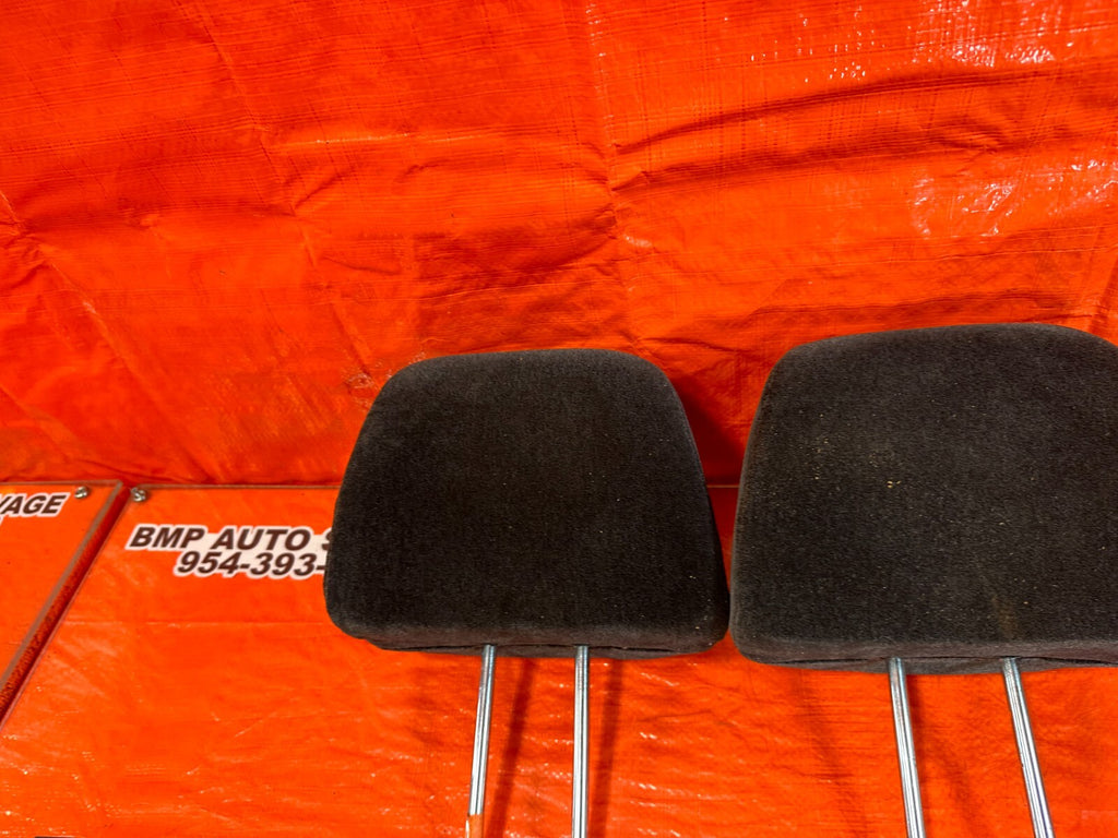 97 01 HONDA PRELUDE   BLACK CLOTH FRONT SEAT HEAD RESTS REST   OEM FACTORY #2595