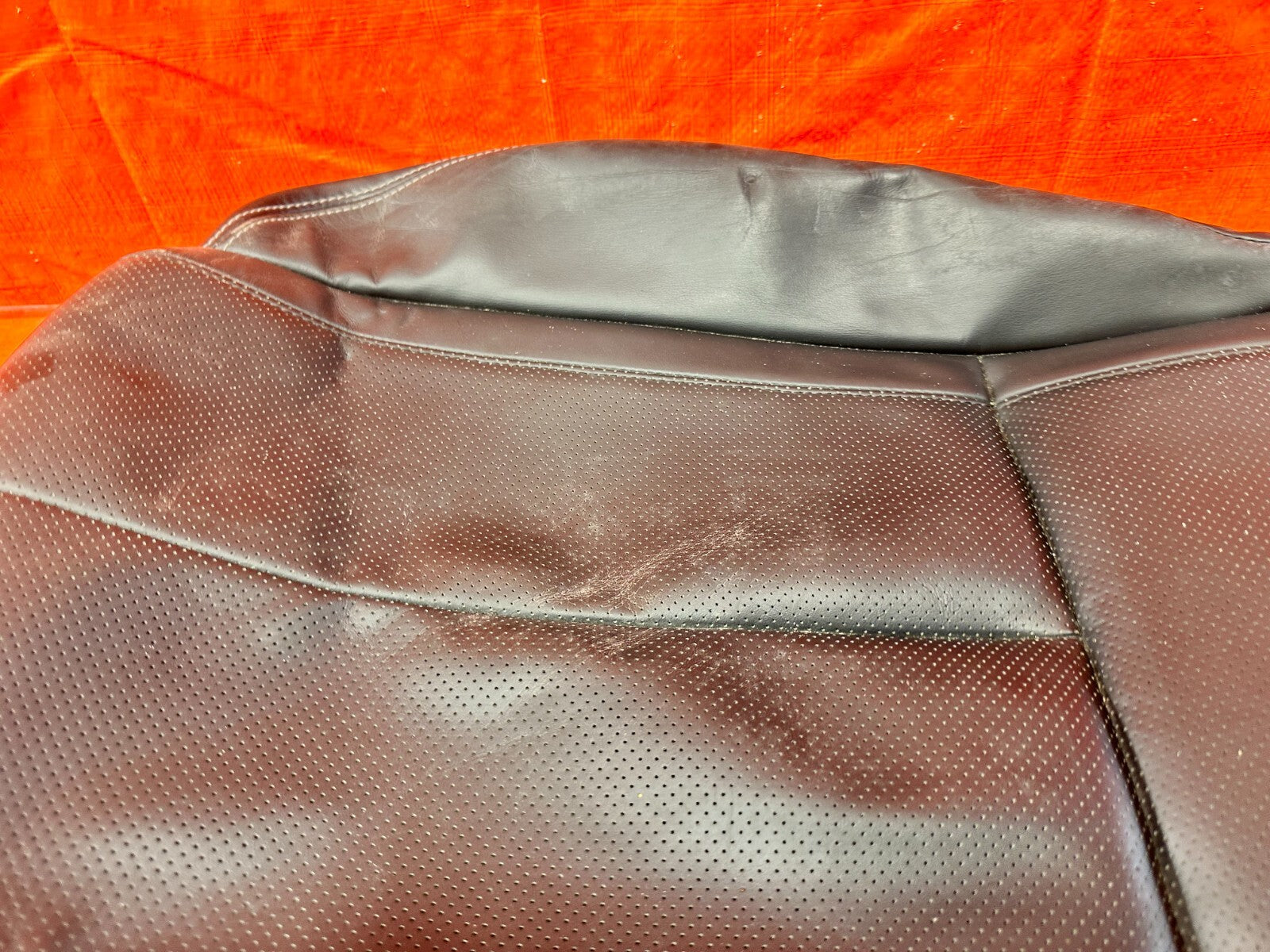17 20 INFINITI Q60   PASSENGER RIGHT FRONT LOWER SEAT SKIN LEATHER WRAP OEM 2899