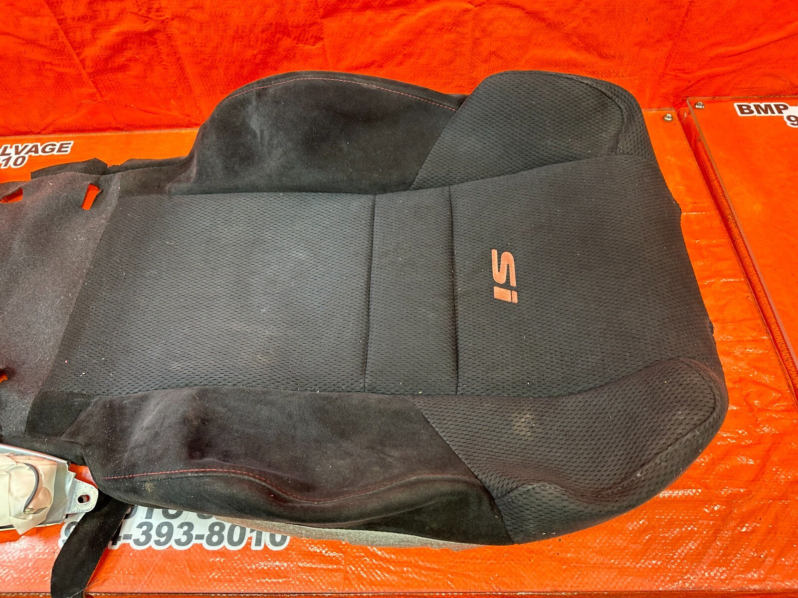 06 11 HONDA CIVIC SI RIGHT FRONT UPPER SEAT SKIN CLOTH FABRIC COVER OEM #2536