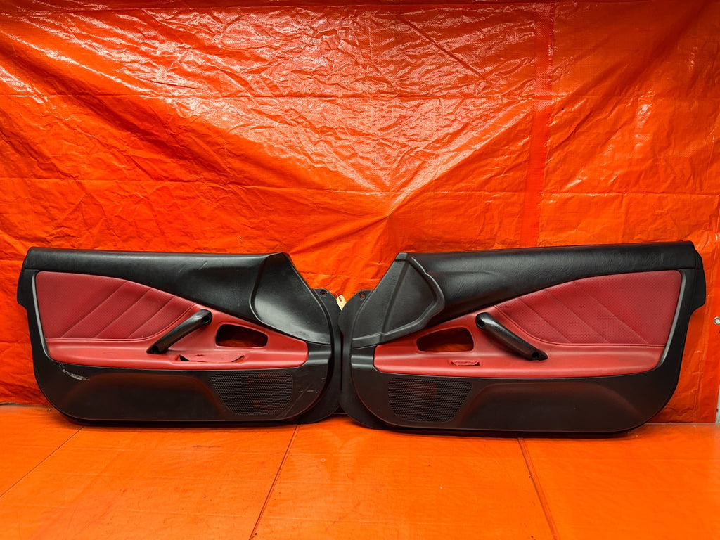 00 03 HONDA S2000 AP1 2.0L BLACK RED INTERIOR DOOR PANELS CARDS LEFT RIGHT #3375