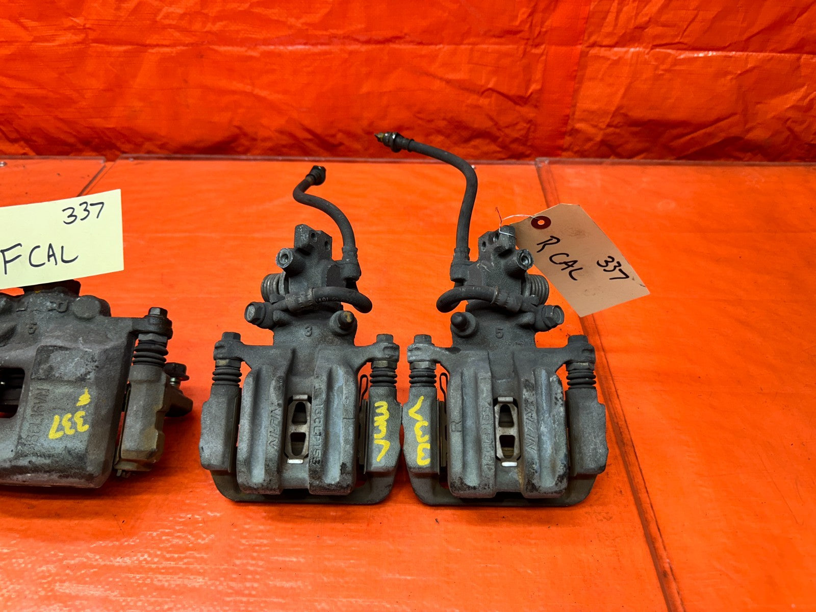 00 03 HONDA S2000 AP1 FRONT REAR BRAKE CALIPERS BRACKETS PADS SET LEFT RIGHT #331