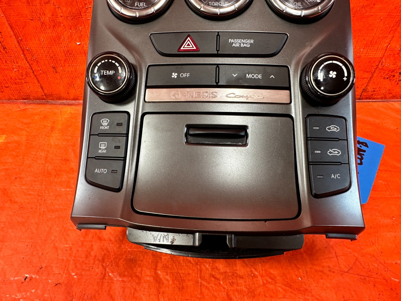 13 16 HYUNDAI GENESIS COUPE   AC HEATER CLIMATE CONTROL W/ OIL FUEL TORQUE GAUGE3