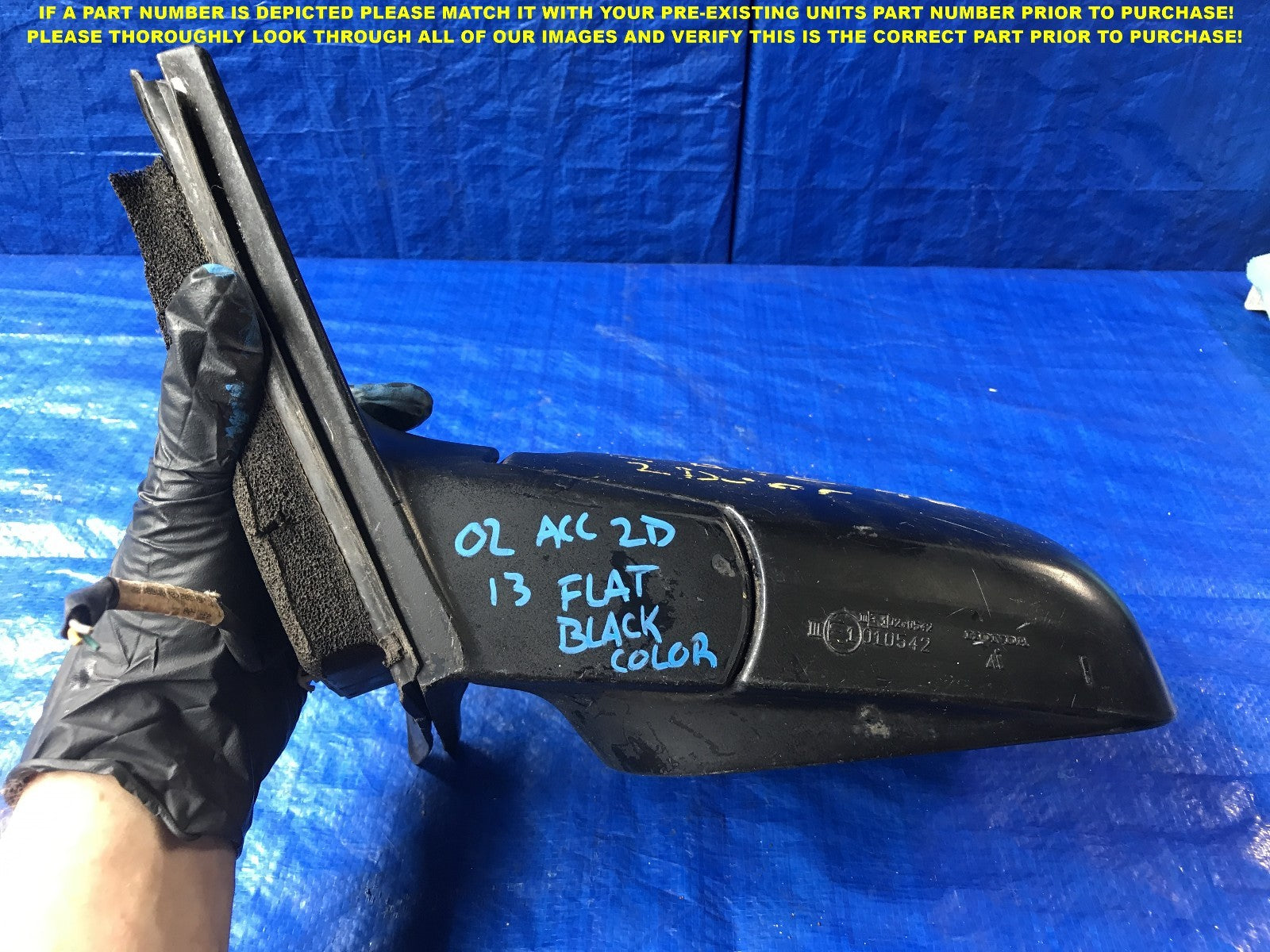 OEM 1998 1999 2000 2001 2002 HONDA ACCORD   COUPE   DRIVER LEFT MIRROR   FLAW  8