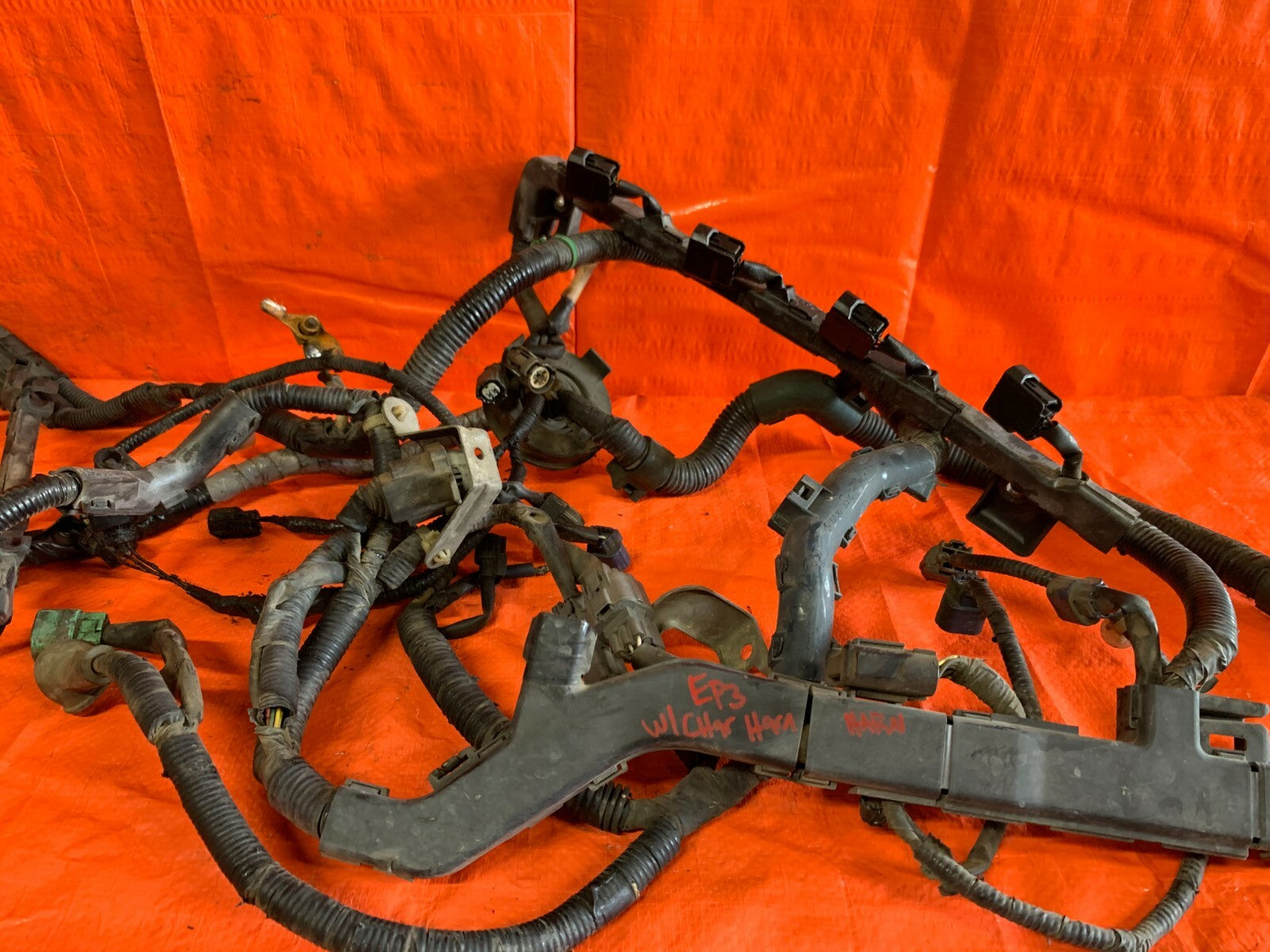 02 05 HONDA CIVIC SI 2.0 EP3   ENGINE MOTOR WIRING HARNESS W/ CHARGE HARNESS OEM3