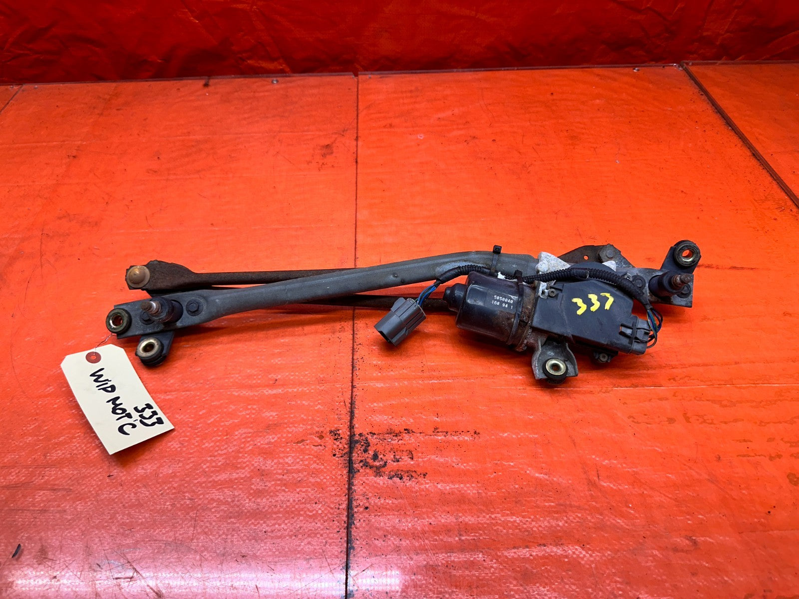 92 95 HONDA CIVIC EX   FRONT WINDSHIELD WIPER MOTOR & TRANSMISSION LINKAGE #3330