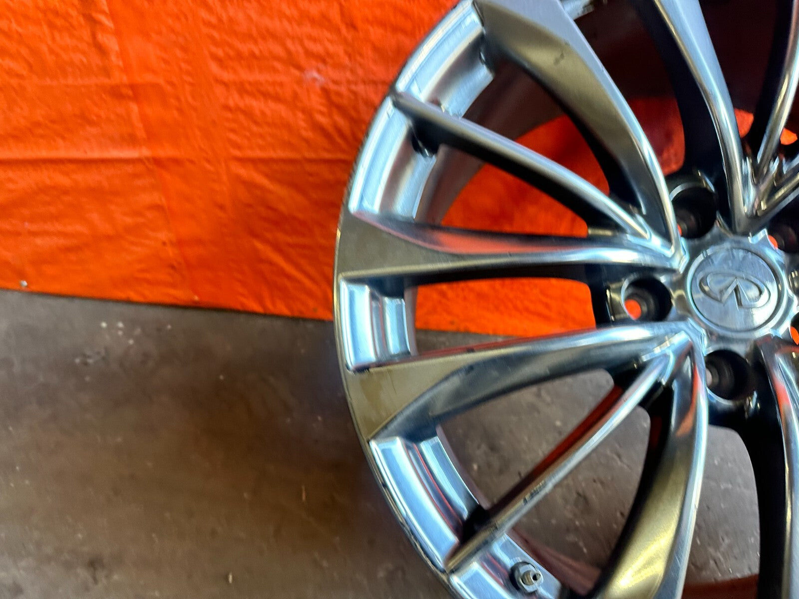 08 15 INFINITI G37 Q60 15 SPOKE ENKEI MODEL   REAR WHEEL RIM   OEM FACTORY 2786