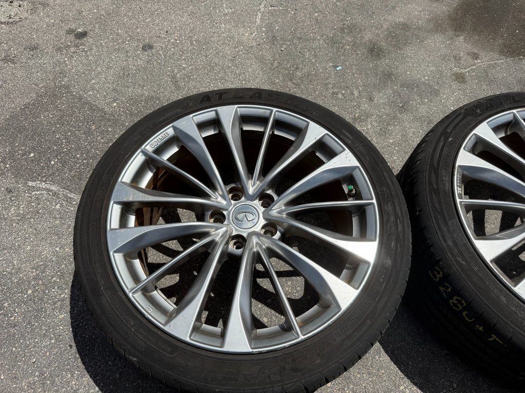 08 15 INFINITI G37 & Q60 SPORT MODEL 19 INCH 15 SPOKE ENKEI WHEELS RIMS OEM #3289