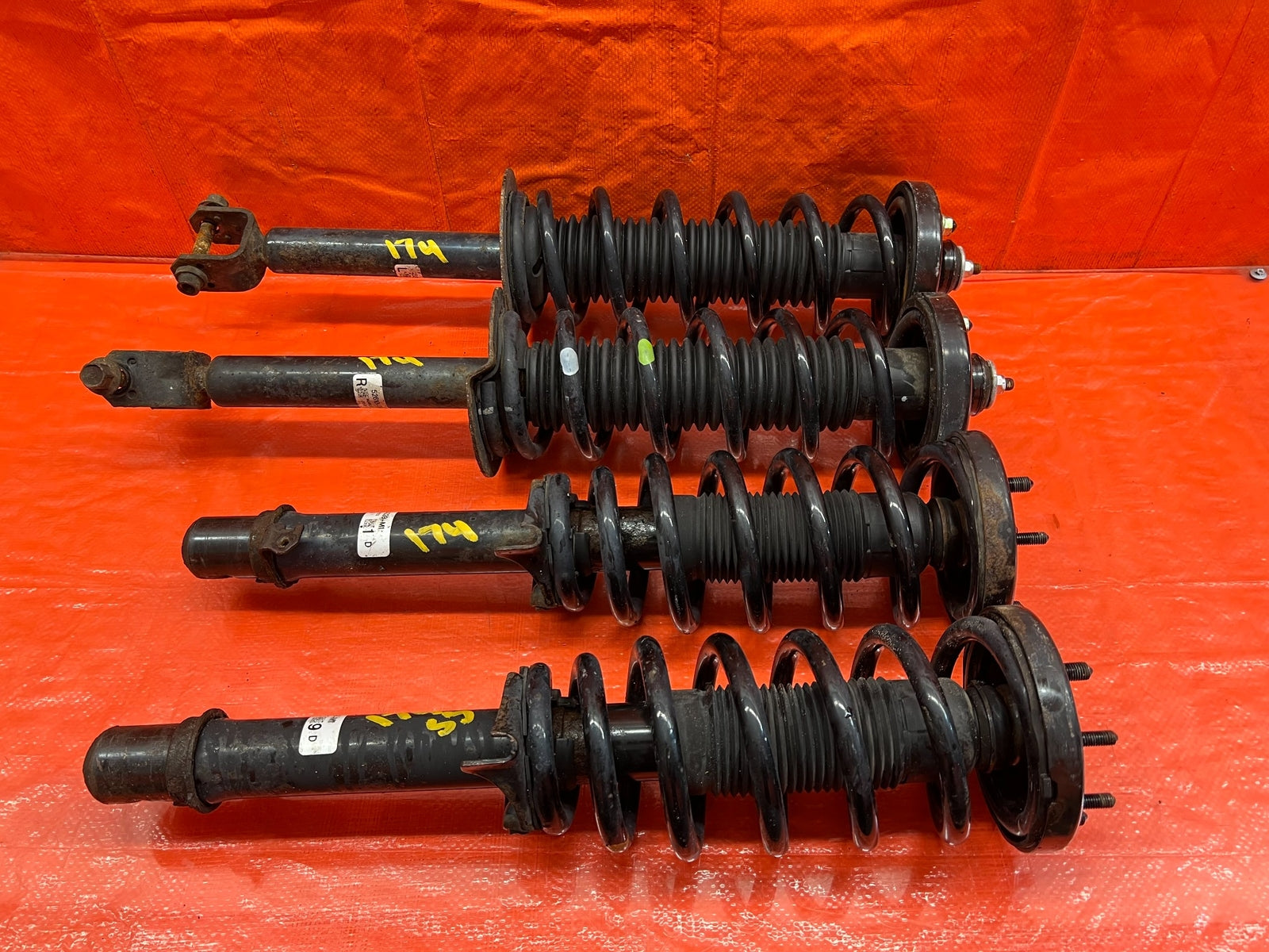 10 12 HONDA ACCORD SEDAN EX L   SHOCKS AND SPRINGS FRONT REAR FACTORY OEM   #1740