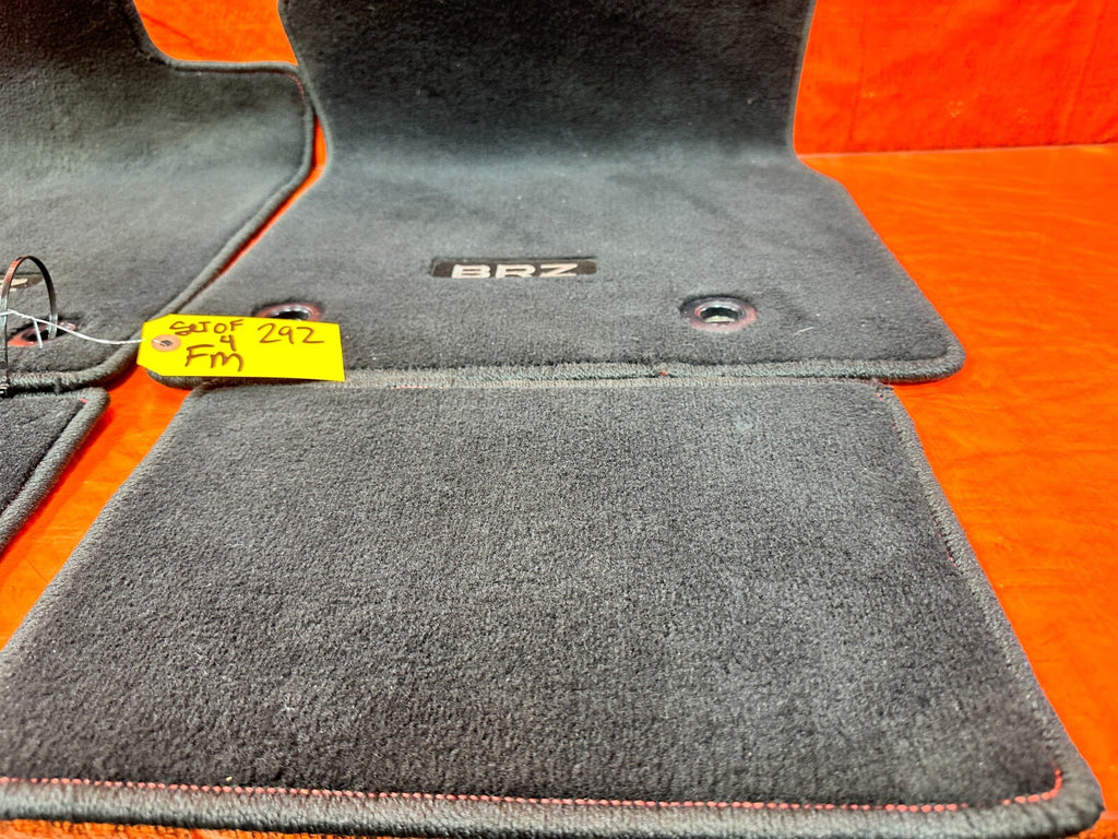 16 20 SUBARU BRZ   FLOOR MAT SET   BLACK COLOR   LEFT RIGHT FRONT REAR   OEM 2924