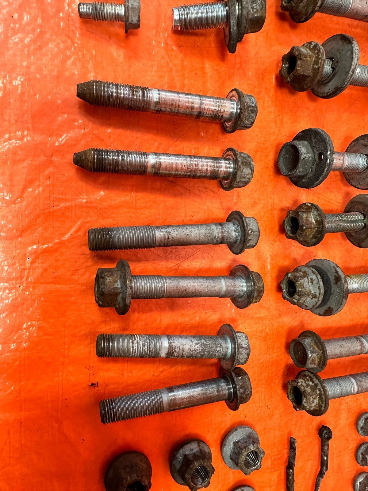 08 15 INFINITI G37 Q60   REAR TRAILING ARM CASTER CAMBER BOLTS HARDWARE OEM 3284