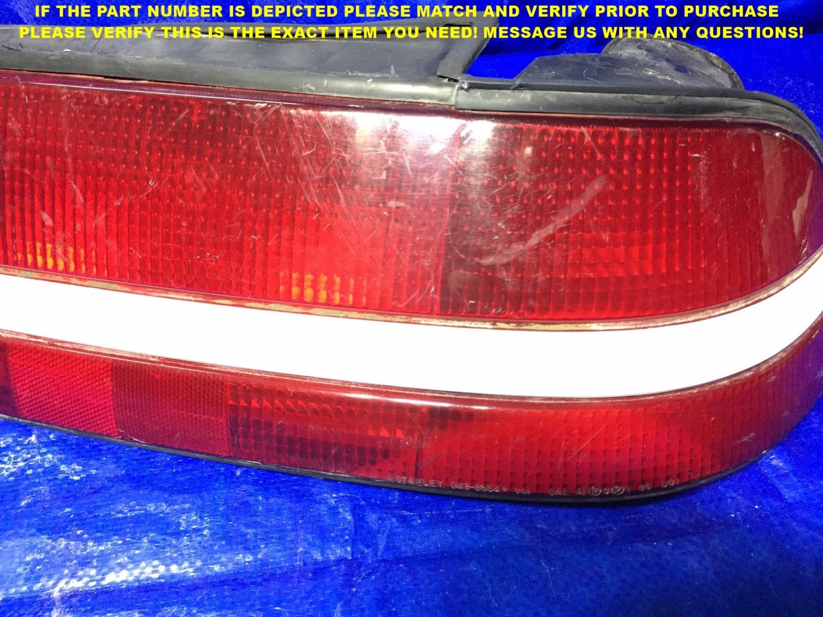 OEM 1990 1991 MITSUBISHI ECLIPSE PASSENGER RIGHT TAIL LIGHT WHITE 043 8554 3