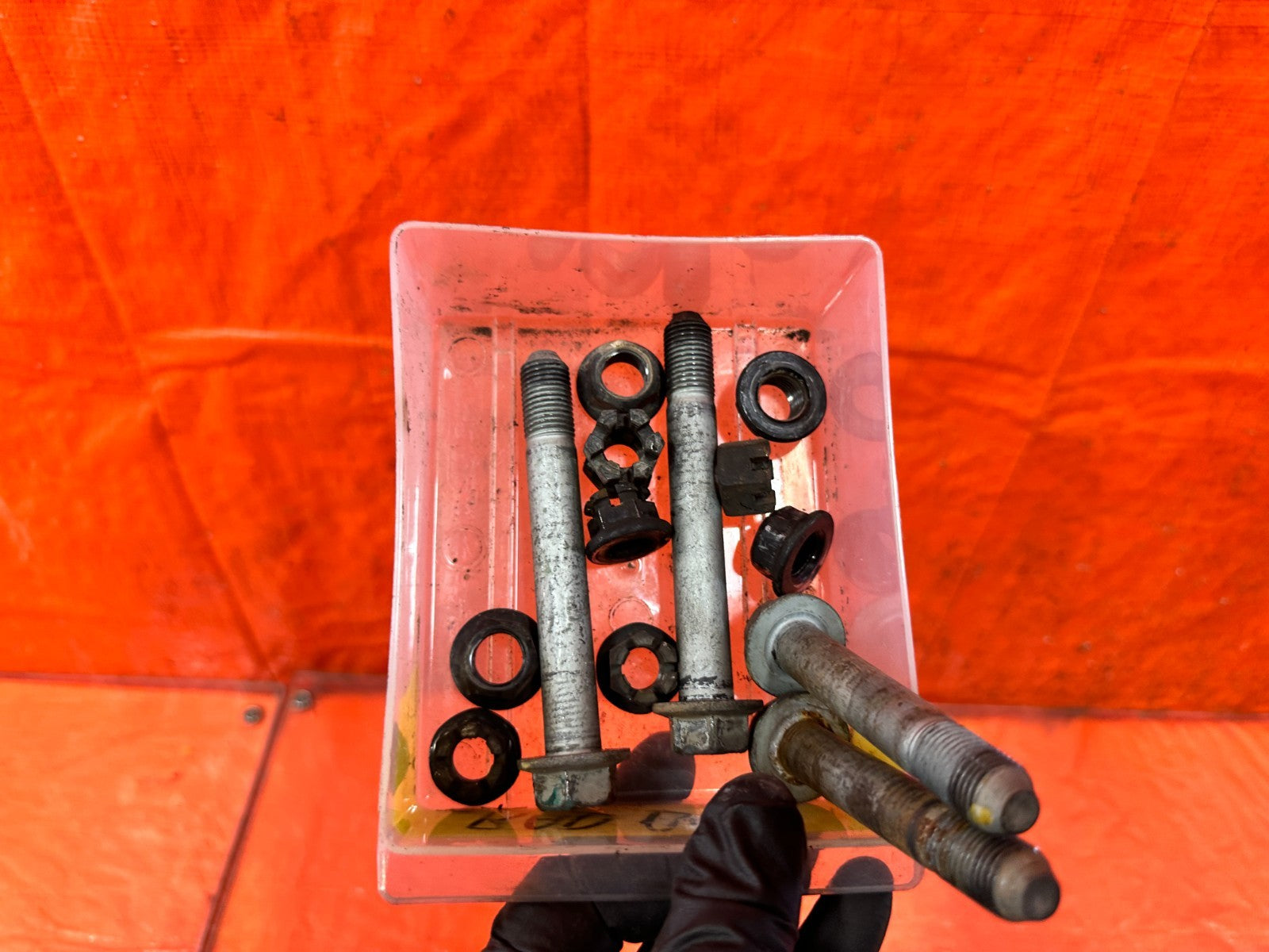 13 16 HYUNDAI GENESIS COUPE   FRONT CONTROL ARM BOLTS HARDWARE UPPER LOWER OEM2