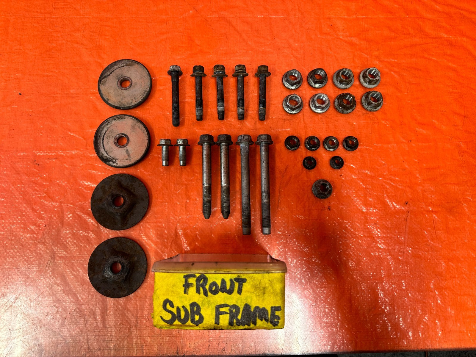 08 15 INFINITI G37 Q60   FRONT SUBFRAME CROSSMEMBER CARRIER BOLTS   OEM 3280