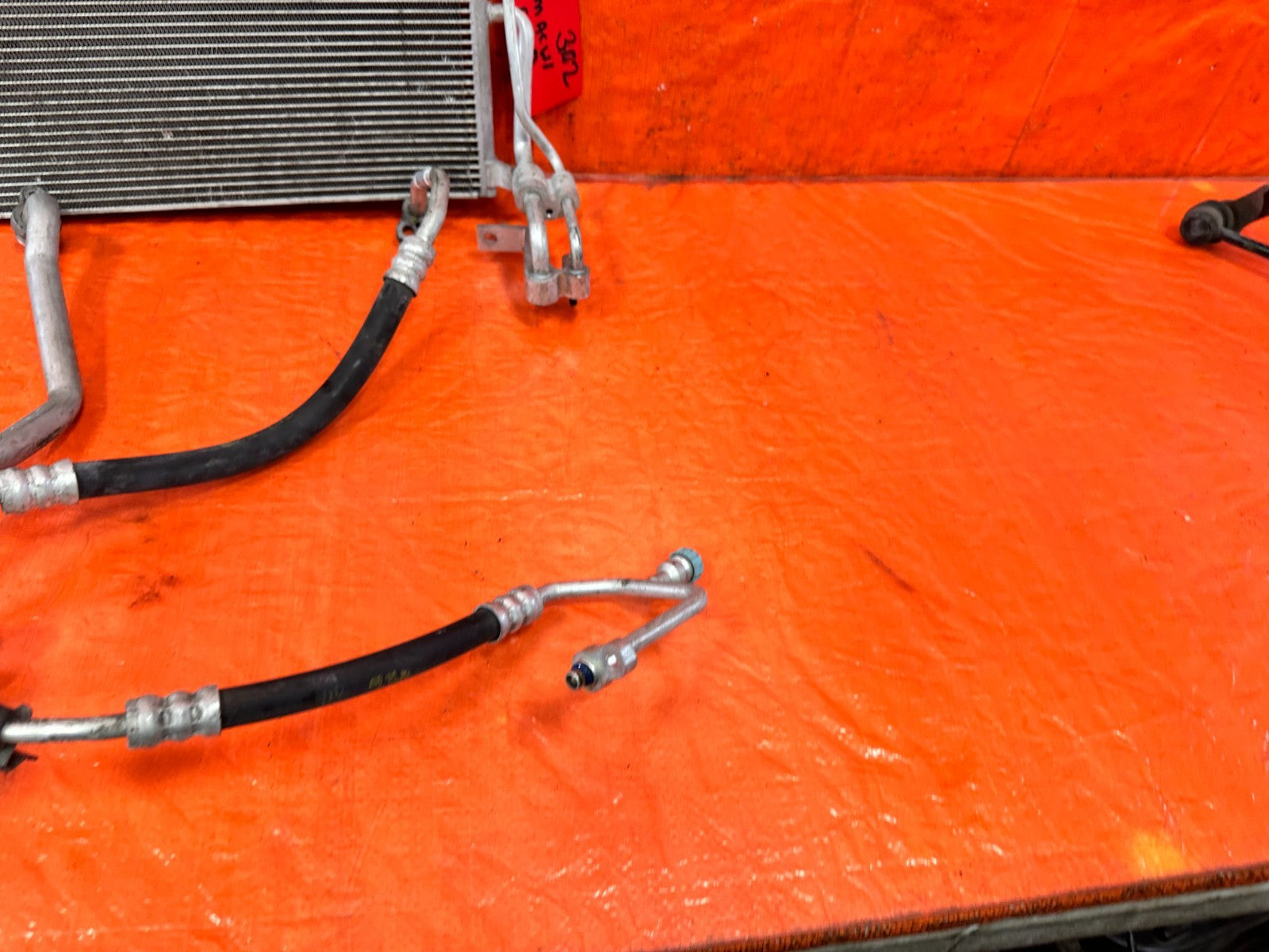 13 16 HYUNDAI GENESIS COUPE AC LINE SET LINES PIPES HOSES W/ CONDENSER OEM 3021
