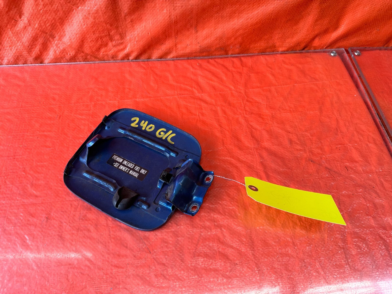 02 06 ACURA RSX BASE & TYPE S   GAS FUEL LID COVER   BLUE   OEM FACTORY #2404
