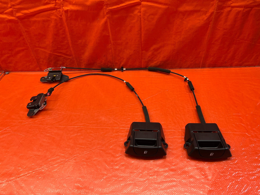 09 14 ACURA TSX LEFT & RIGHT REAR SEAT RECLINIG RELEASE CABLES W PULL HANDLE 1674