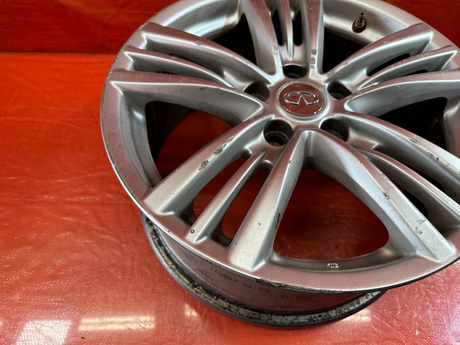 09 13 INFINITI G37 SEDAN   FACTORY WHEEL RIM   5 SPOKE   17x7.5   +45 OEM #238 25