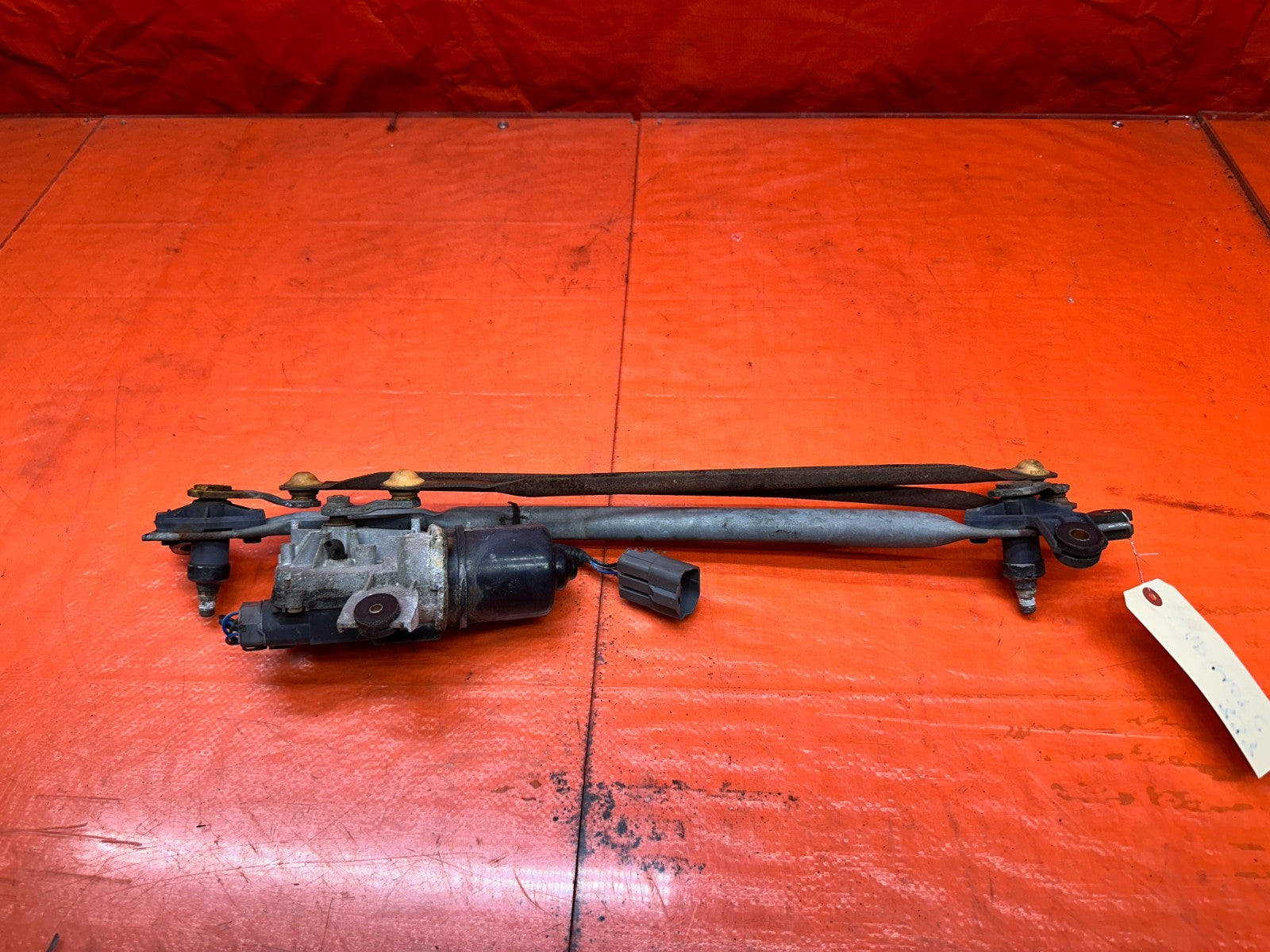 92 95 HONDA CIVIC EX   FRONT WINDSHIELD WIPER MOTOR & TRANSMISSION LINKAGE #3334