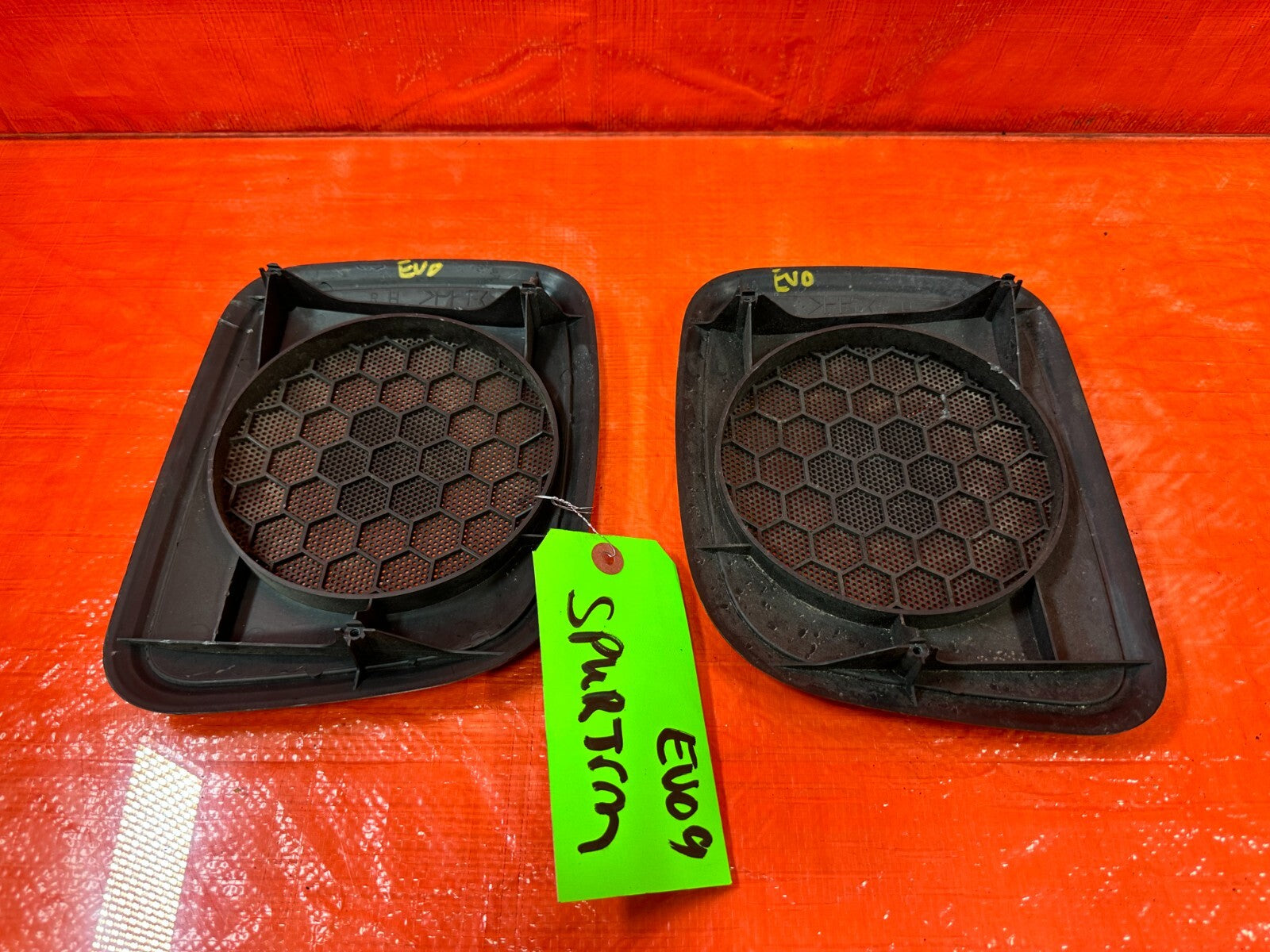 03 06 LANCER EVOLUTION VIII 8 EVO IX  REAR SPEAKER COVER TRIM PLASTIC LEFT RIGHT10