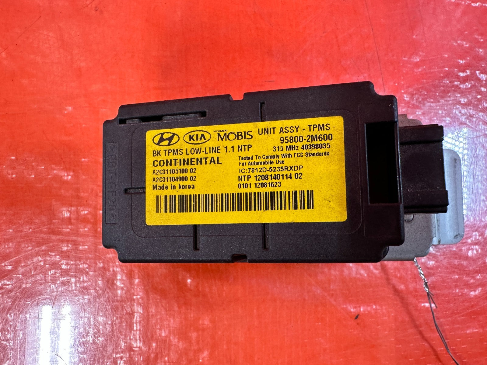 13 16 HYUNDAI GENESIS COUPE 3.8L   TPMS CONTROL MODULE   95800 2M600   OEM 2991