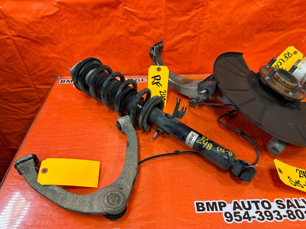 08 15 INFINITI G37 COUPE RWD RIGHT FRONT SPINDLE SHOCK AND CONTROL ARMS OEM 2485
