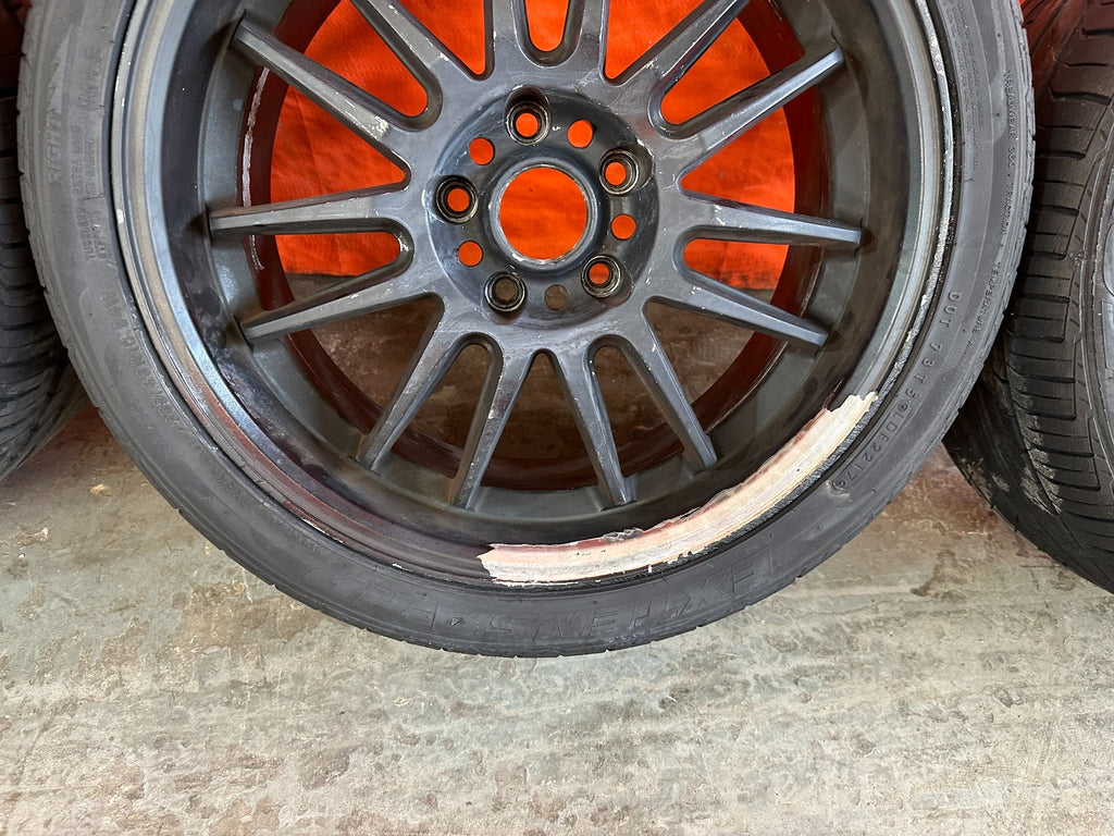 08 15 LANCER EVOLUTION X EVO 10   ROTA SVN WHEELS RIMS W/ TIRES   18x10 & 18x87