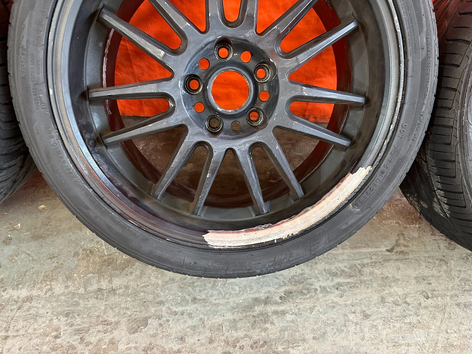 08 15 LANCER EVOLUTION X EVO 10   ROTA SVN WHEELS RIMS W/ TIRES   18x10 & 18x87