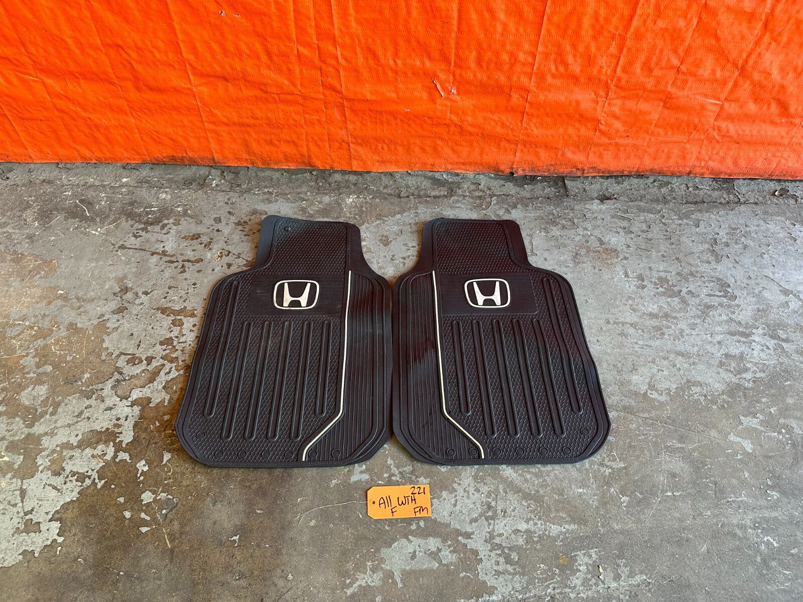 96 00 HONDA CIVIC COUPE   ALL WEATHER FLOOR MAT SET   LEFT RIGHT FRONT   #2210