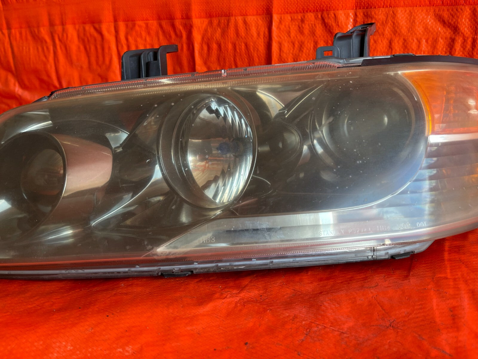 04 05 LANCER EVOLUTION EVO IX 9   SMOKED CHROME NON HID   HEADLIGHT HEADLAMP OEM4