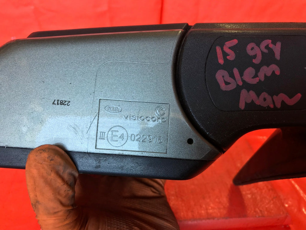 OEM 2012 12 KIA SOUL PASSENGER RIGHT SIDE VIEW MIRROR   GRAY   MANUAL NON POWER9