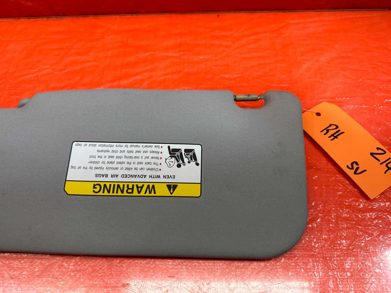 08 15 LANCER EVOLUTION X EVO 10   SUN VISOR   PASSENGER RIGHT SIDE GRAY OEM #2146