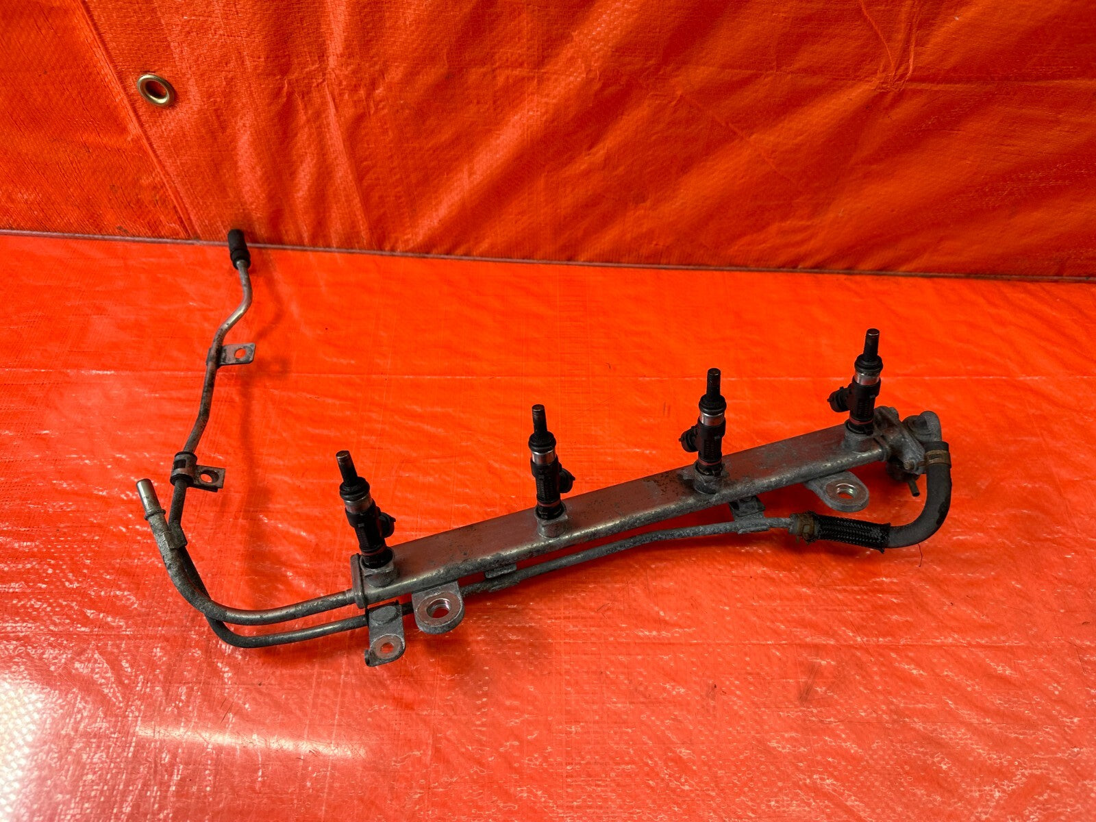 08 15 LANCER EVOLUTION X EVO 10   4B11T FUEL RAIL W/ INJECTORS OEM FACTORY #2179