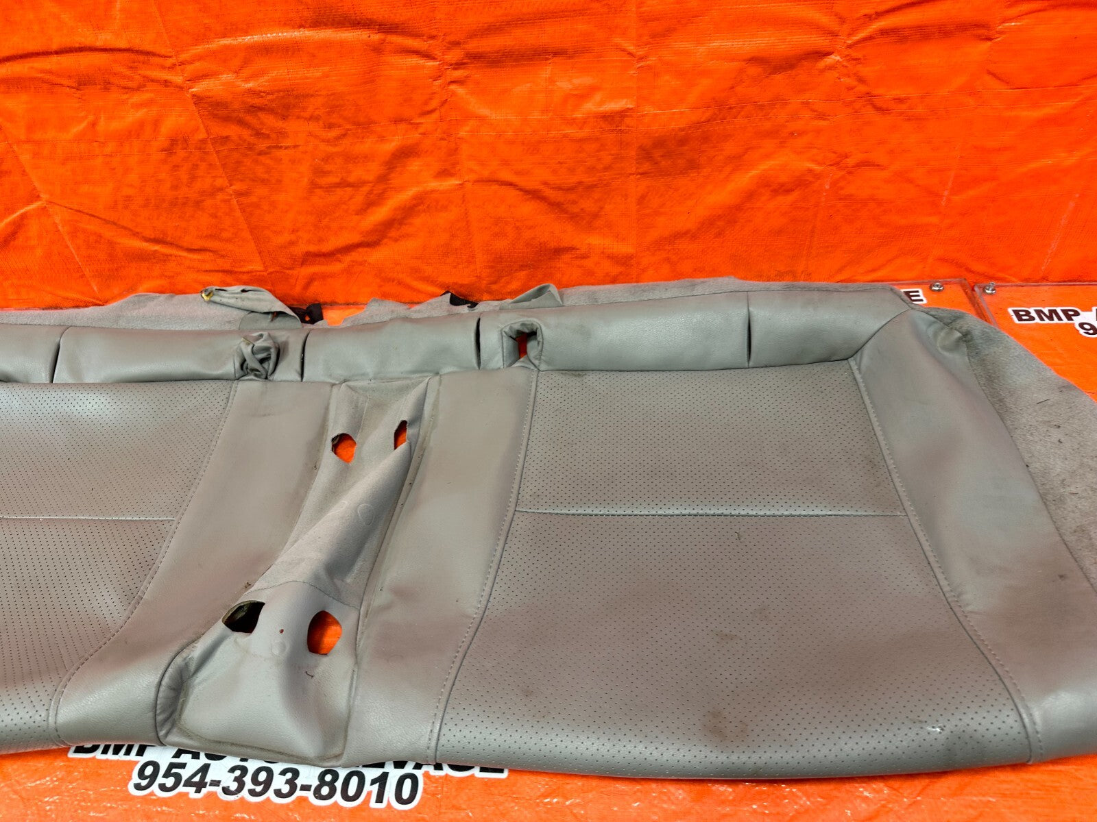 02 04 ACURA RSX   GRAY   REAR LOWER SEAT SKIN LEATHER COVER OEM 2543