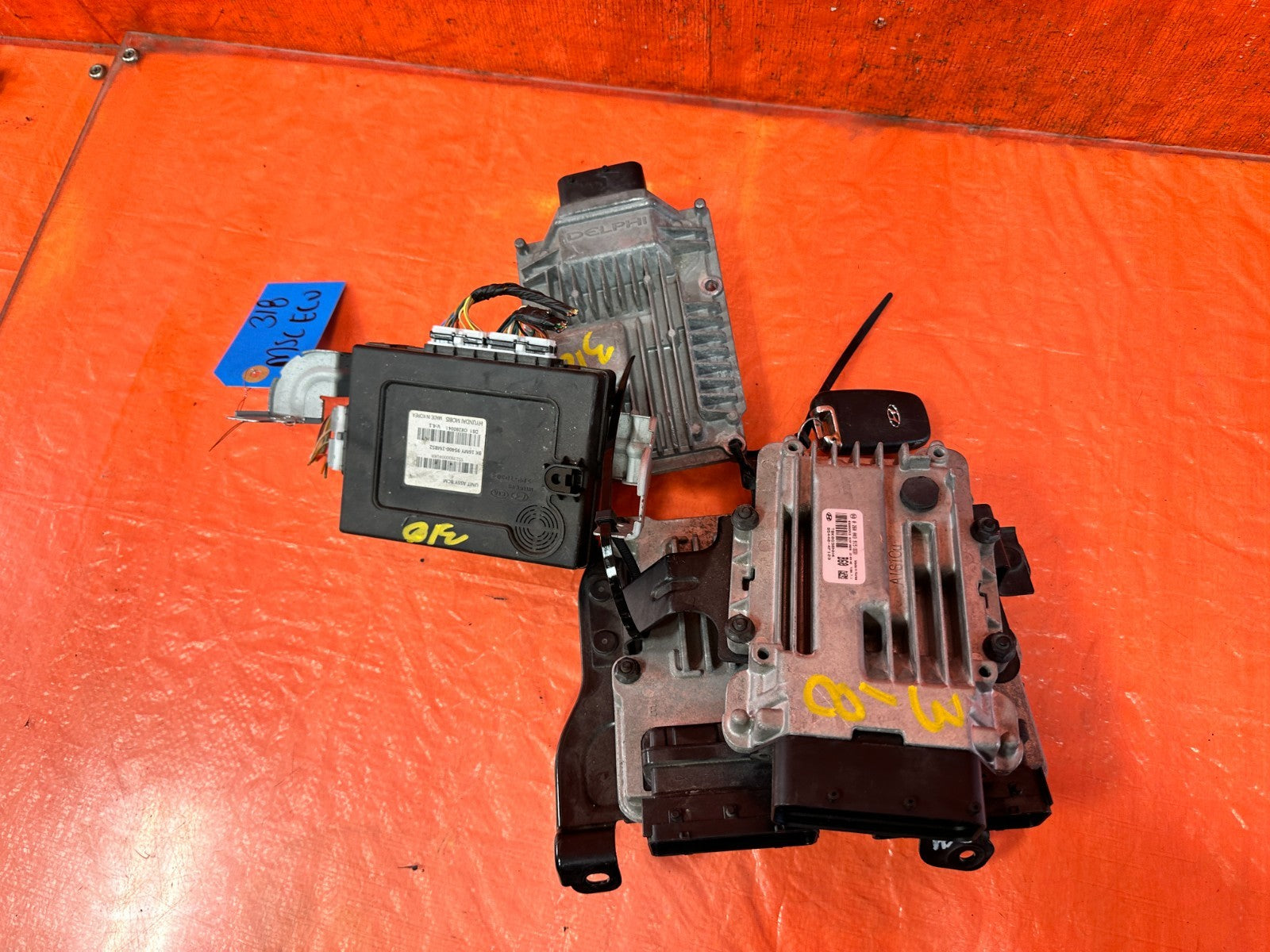 14 16 HYUNDAI GENESIS COUPE 3.8L   AUTOMATIC ECU W/ KEY BCM TCM   100% COMPLETE14