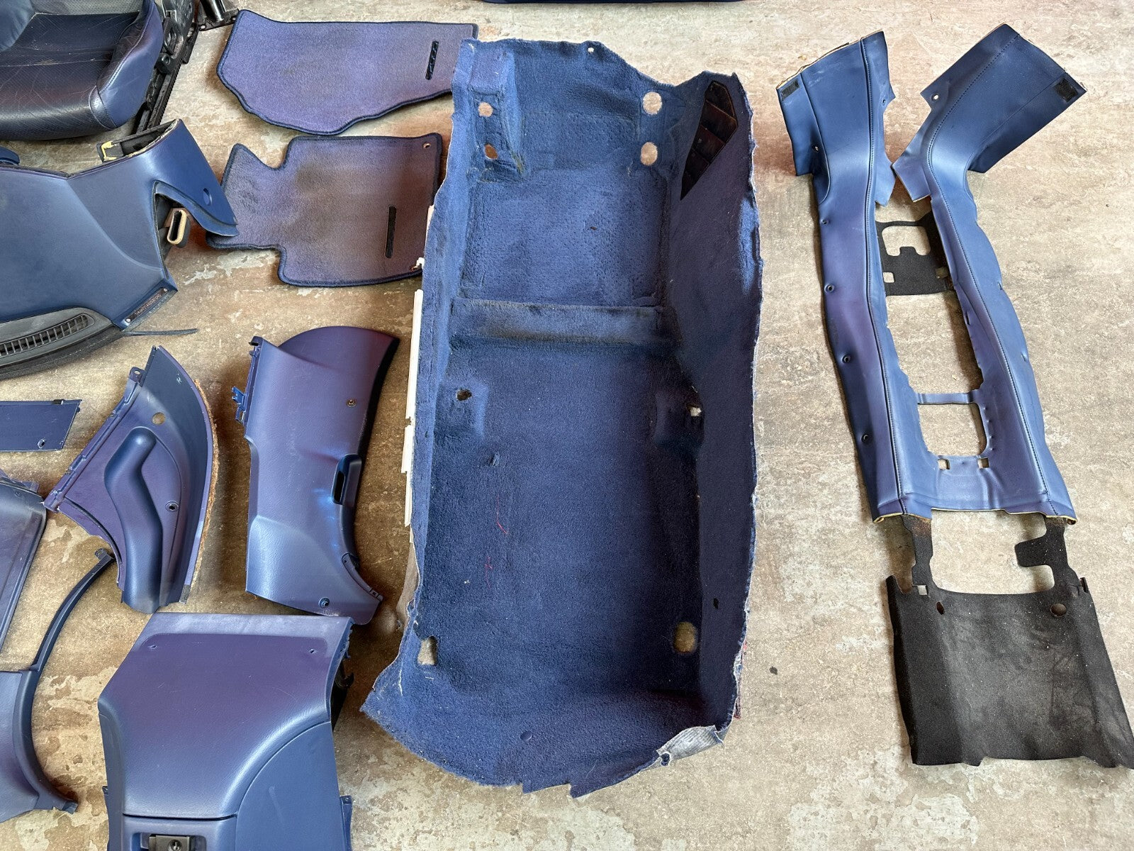 00 09 HONDA S2000   BLUE INTERIOR CONVERSION   SEATS DASH CARPET PLASTICS PANELS3