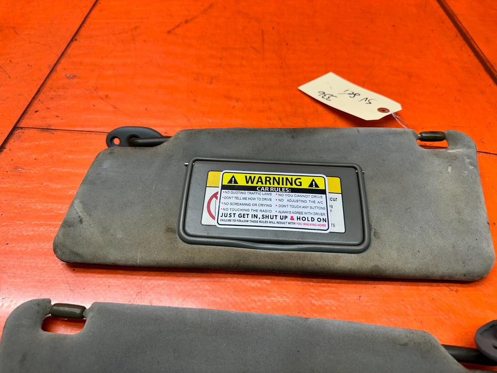 97 01 HONDA PRELUDE 2.2L DRIVER PASSENGER FRONT SUN VISOR SHADE SET OEM #33618