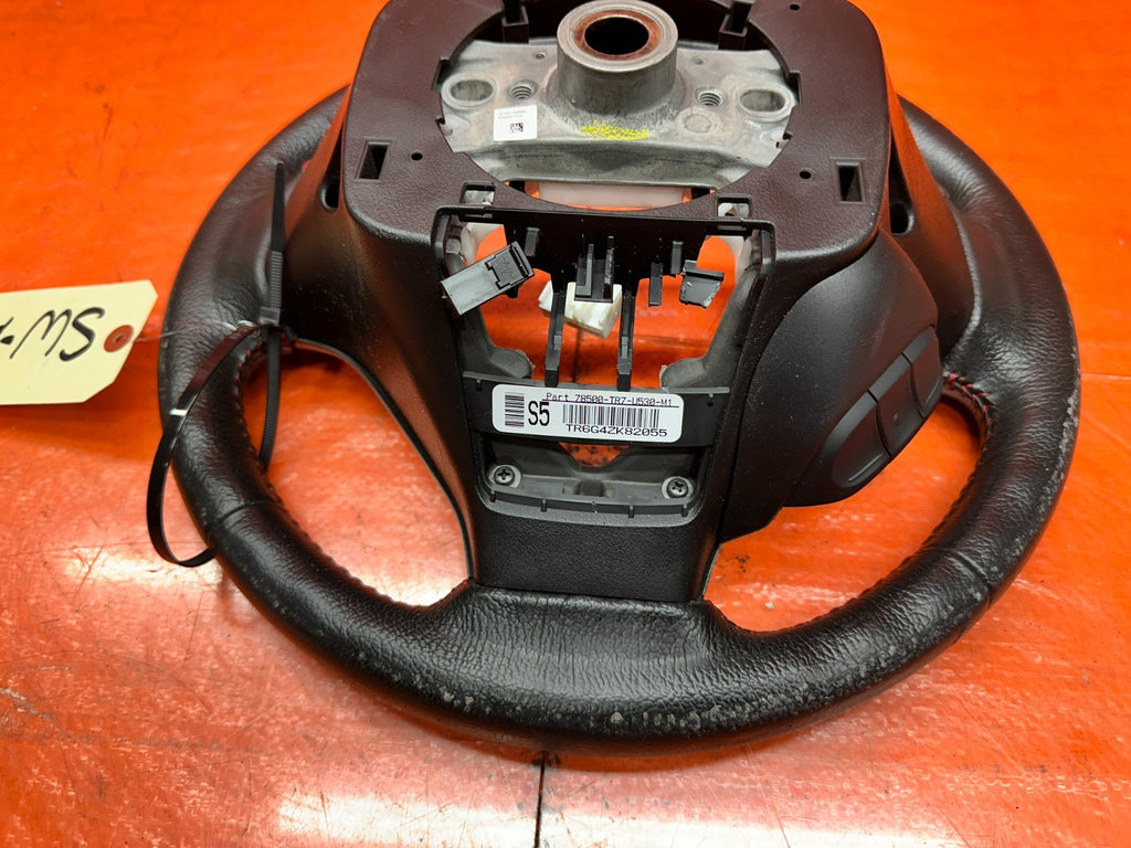 13 15 HONDA CIVIC SI 4D 2.4L LEATHER STEERING WHEEL W/ SWITCHES OEM #33411
