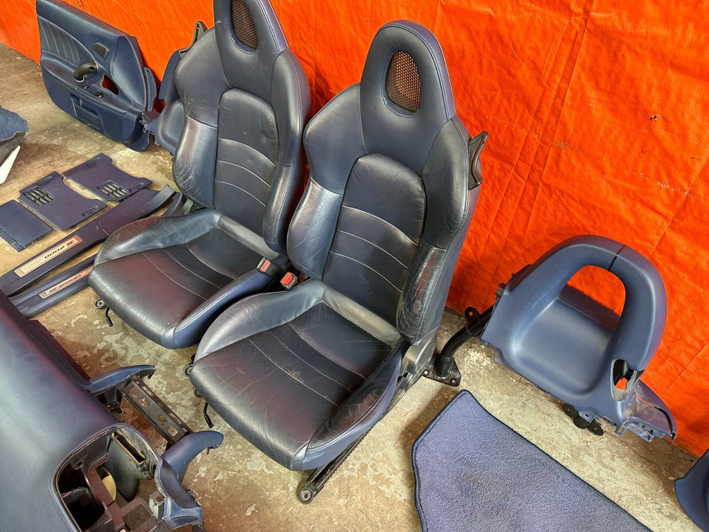 00 09 HONDA S2000   BLUE INTERIOR CONVERSION   SEATS DASH CARPET PLASTICS PANELS20