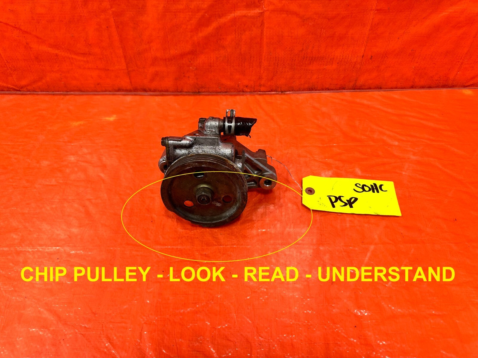 92 95 HONDA CIVIC   SOHC D16 D16Z6 D15B7 D15 POWER STEERING PUMP   BAD PULLEY OK0