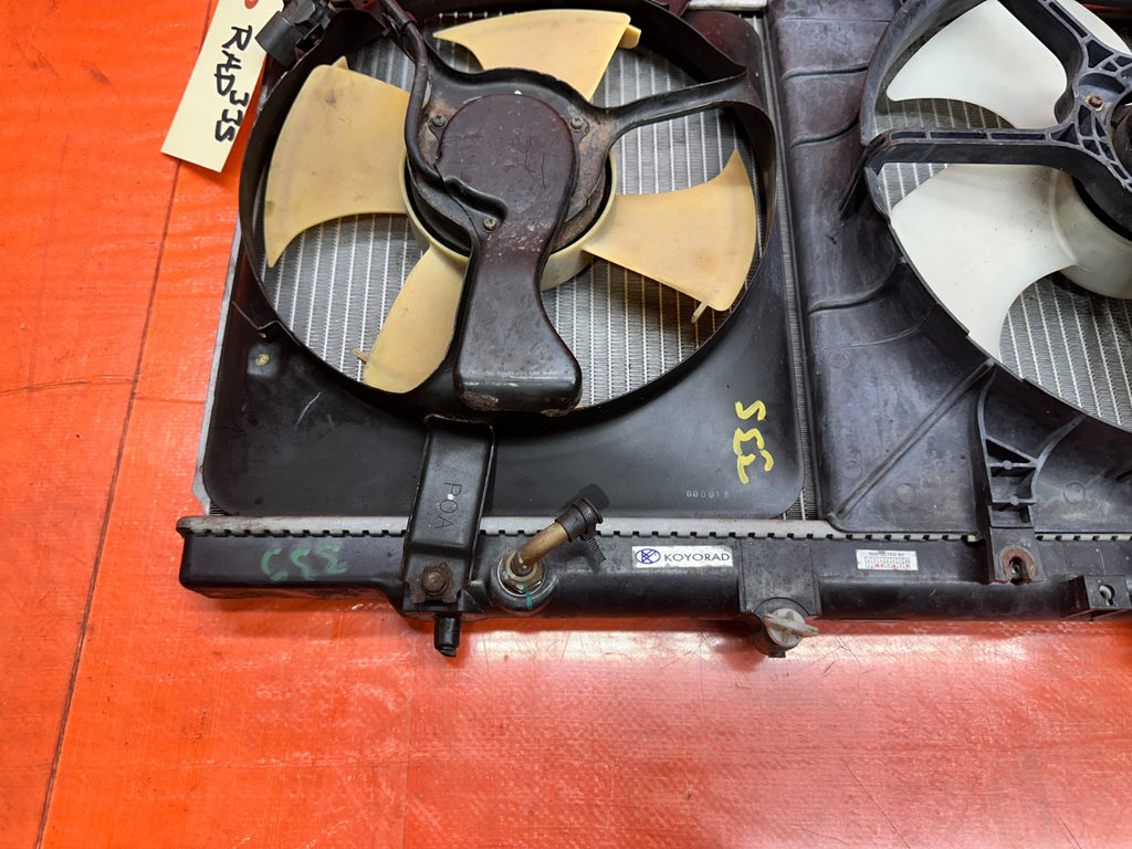 97 01 HONDA PRELUDE 2.2L MT MANUAL RADIATOR CONDENSER COOLING FANS OEM #3368